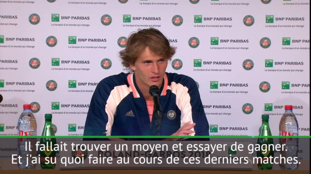  : Roland-Garros - Zverev - 'J'ai su quoi faire'