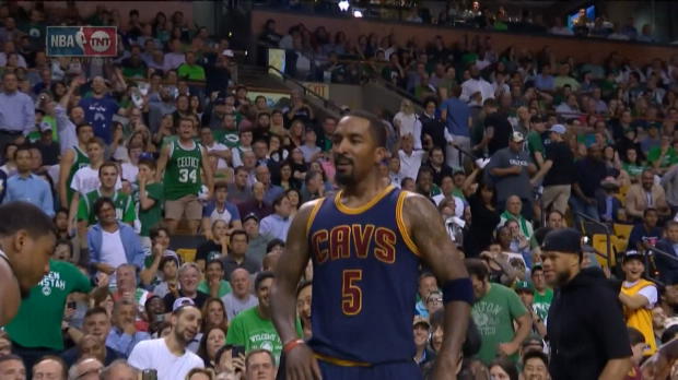 J.R Smith makes ridiculous fall-away buzzer-beater