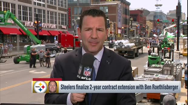 NFL Network Insider Ian Rapoport: Quarterback Ben Roethlisberger's new contract means he will retire with Pittsburgh Steelers NFL Network Insider Ian Rapoport: Quarterback Ben Roethlisberger's new contract means he will retire with Pittsburgh Steelers