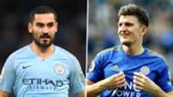 Ilkay Gundogan Harry Maguire Man City Leicester City 2019