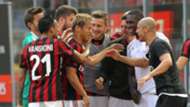 Milan celebrating Milan Bologna Serie A