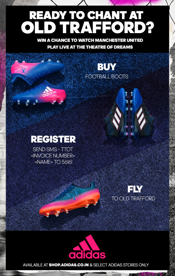 Buy a pair of ADIDAS boots and fly to Old Trafford to watch Manchester ...