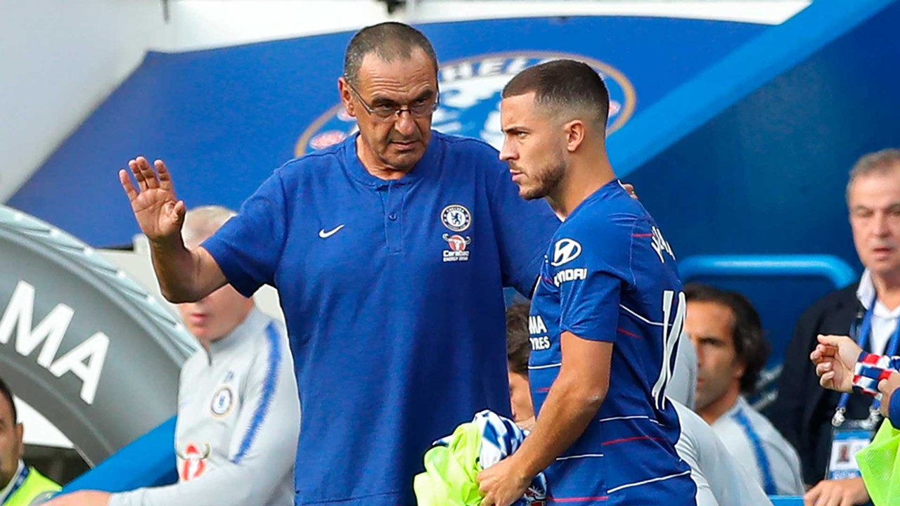 Image result for Hazard and Sarri