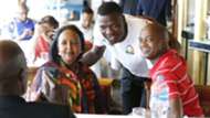 CS Amina MOhammed -Patrick Matasi-Nick Mwendwa of Kenya and Harambee Stars.