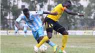 Hansel Ochieng of Thika United and Lawrence Kasadha of Tusker.