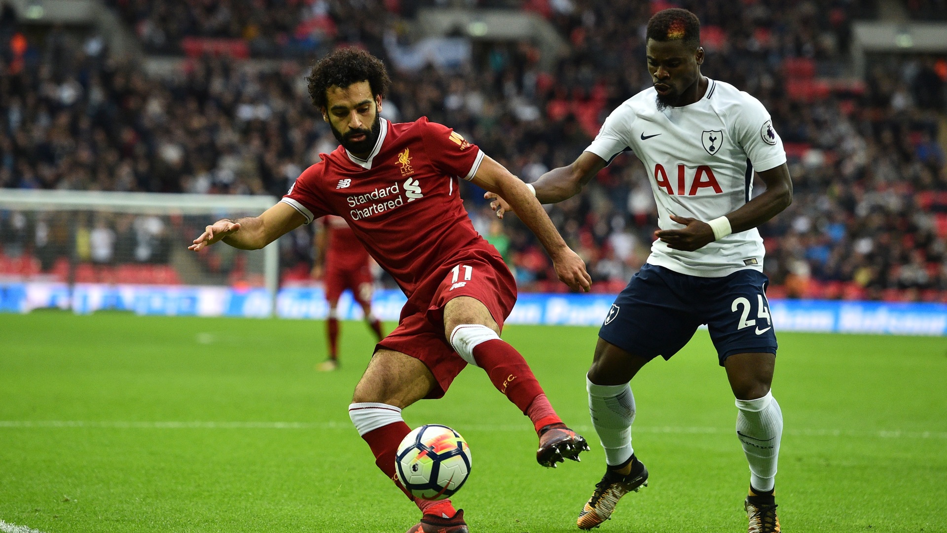Mohamed Salah and Serge Aurier