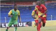 MICHAELBODO of Kariobangi Sharks v MASINZA CHRISTOPHER of Vihiga United.
