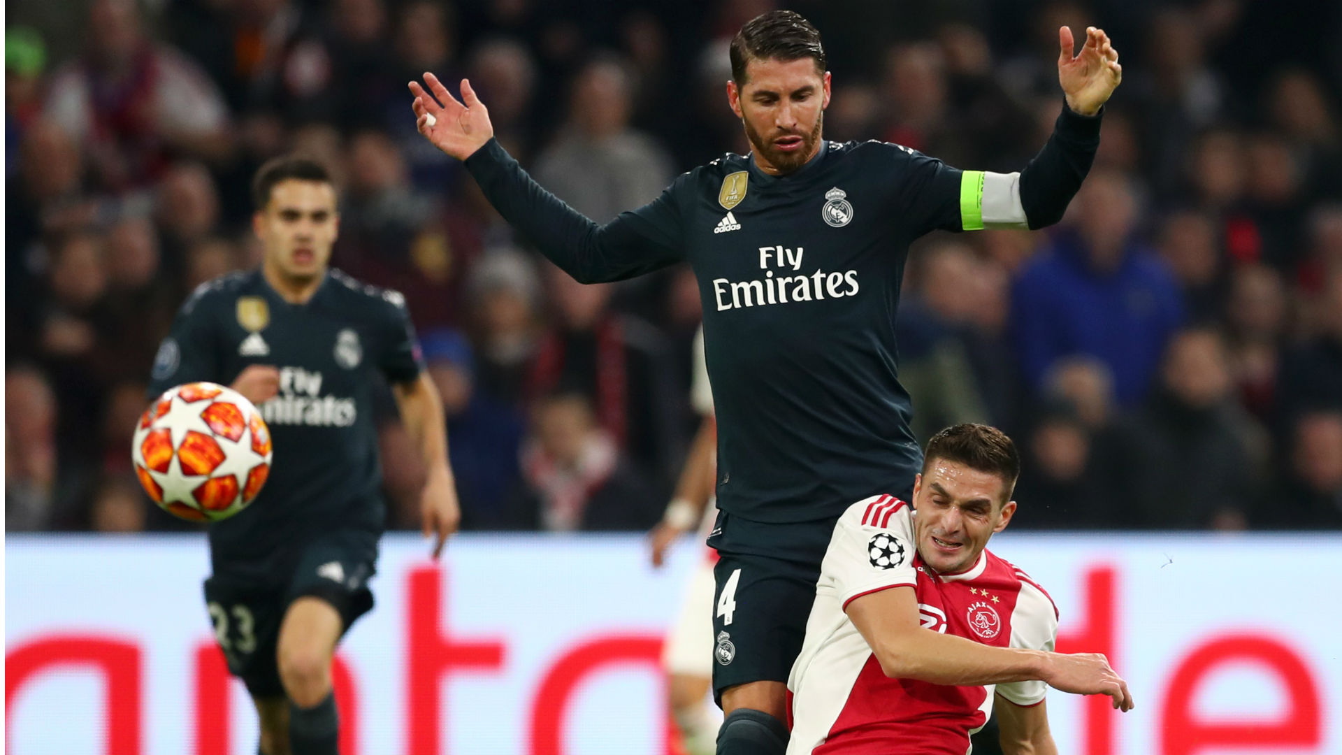 Image result for Ramos yellow cards vs Ajax