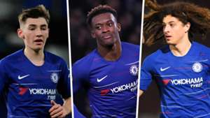 Billy Gilmour, Callum Hudson-Odoi, Ethan Ampadu, Composite Chelsea