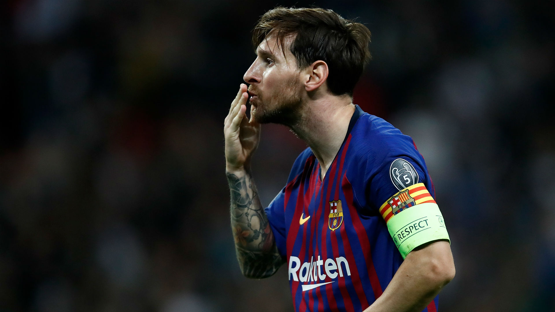   Lionel Messi of Barcelona, ​​Tottenham UEFA Champions League 03102018 