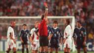 David Beckham, England, 1998 World Cup vs Argentina, Red Card