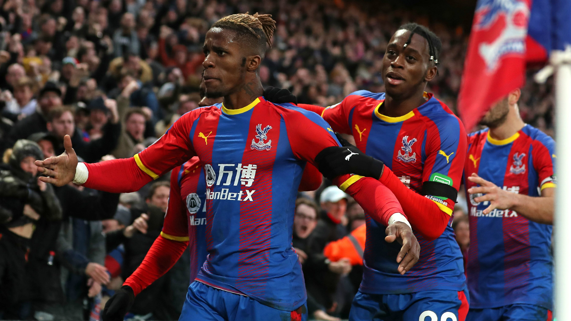 Image result for Wilfried Zaha and Wan Bissaka