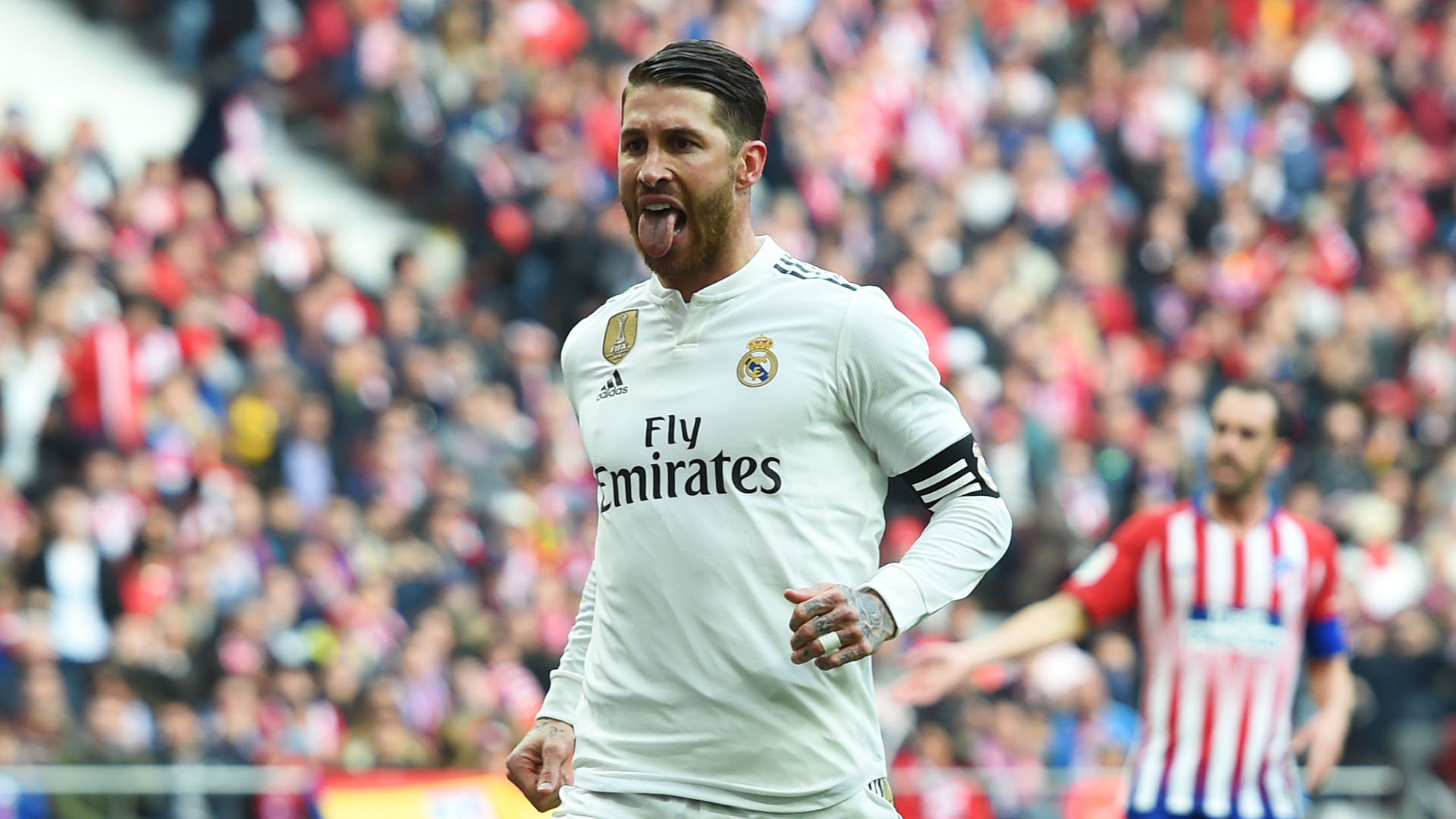 Image result for Ramos sets season scoring record in firing Real Madrid to derby victory