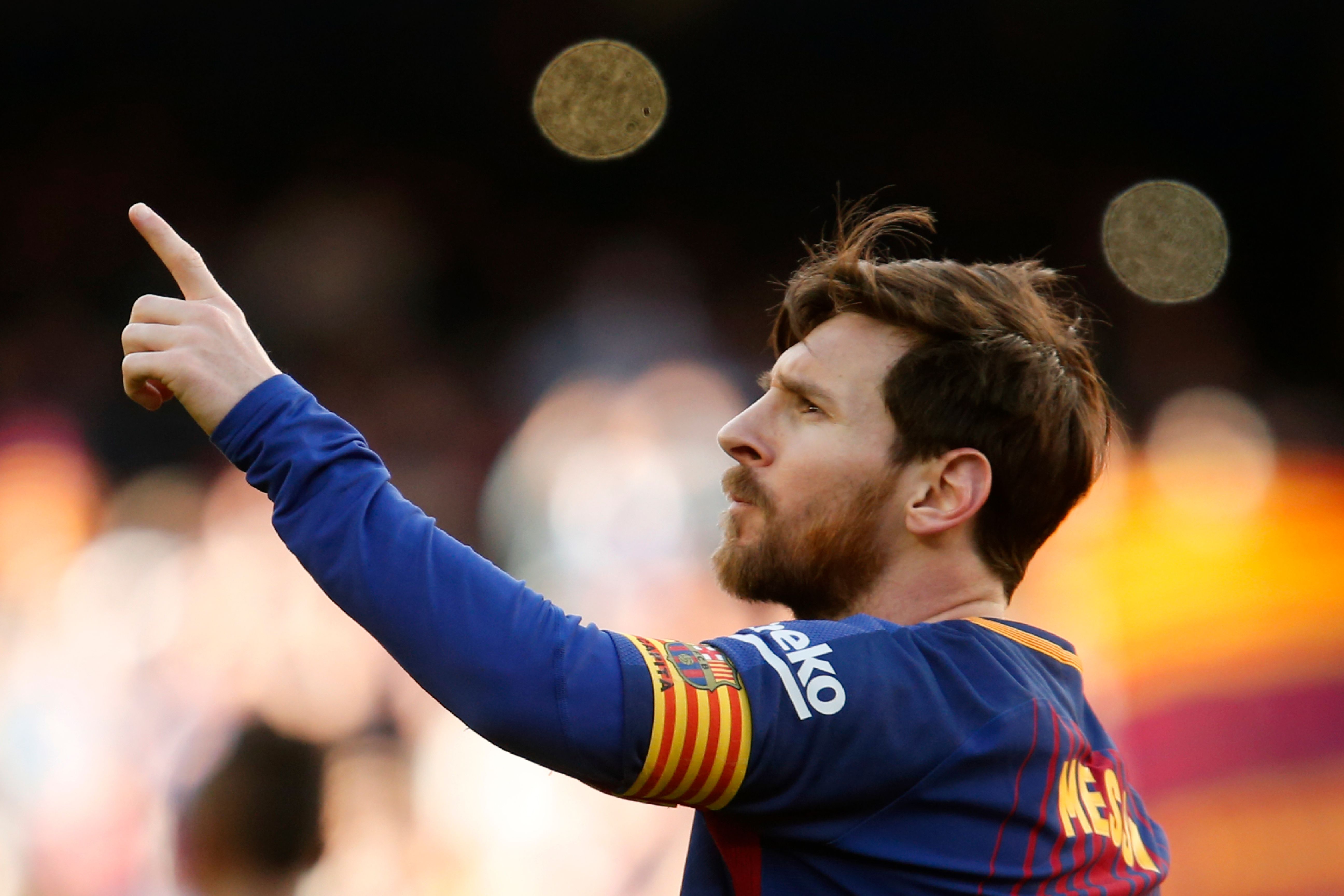 messi celebrating against athletic