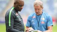 Stuart Baxter & Molefi Ntseki Bafana Bafana v Libya, September 2018