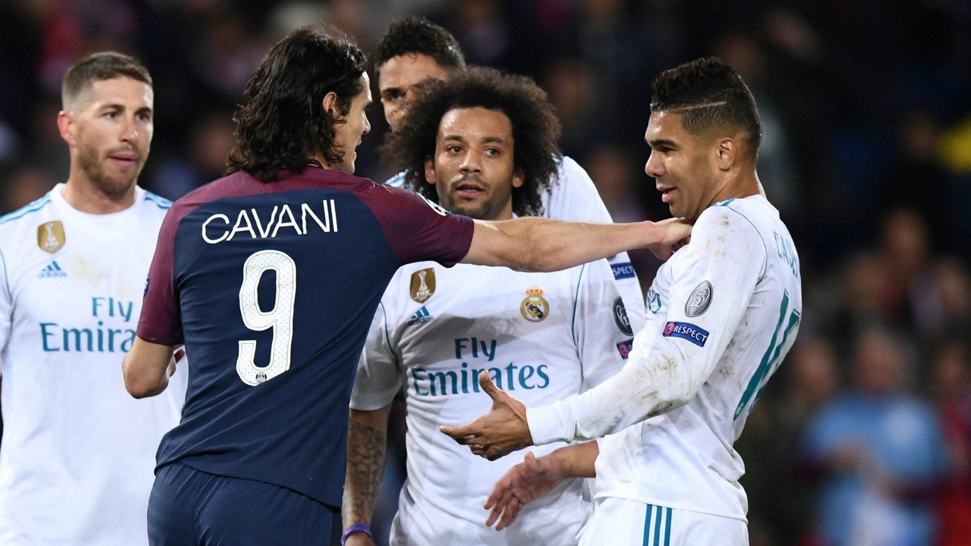 Edinson Cavani Casemiro PSG Paris Saint Germain Real Madrid