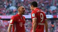 FRANCK RIBERY ROBERT LEWANDOWSKI BAYERN MÜNCHEN GERMAN BUNDESLIGA 08042017