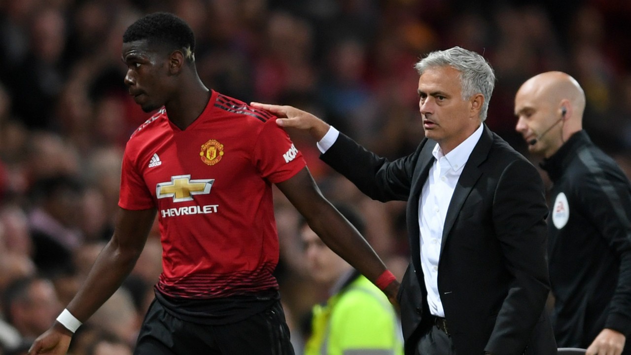Image result for paul pogba with jose mourinho