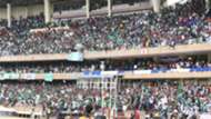 Gor Mahia fans v AFC Leopards at Kasarani.