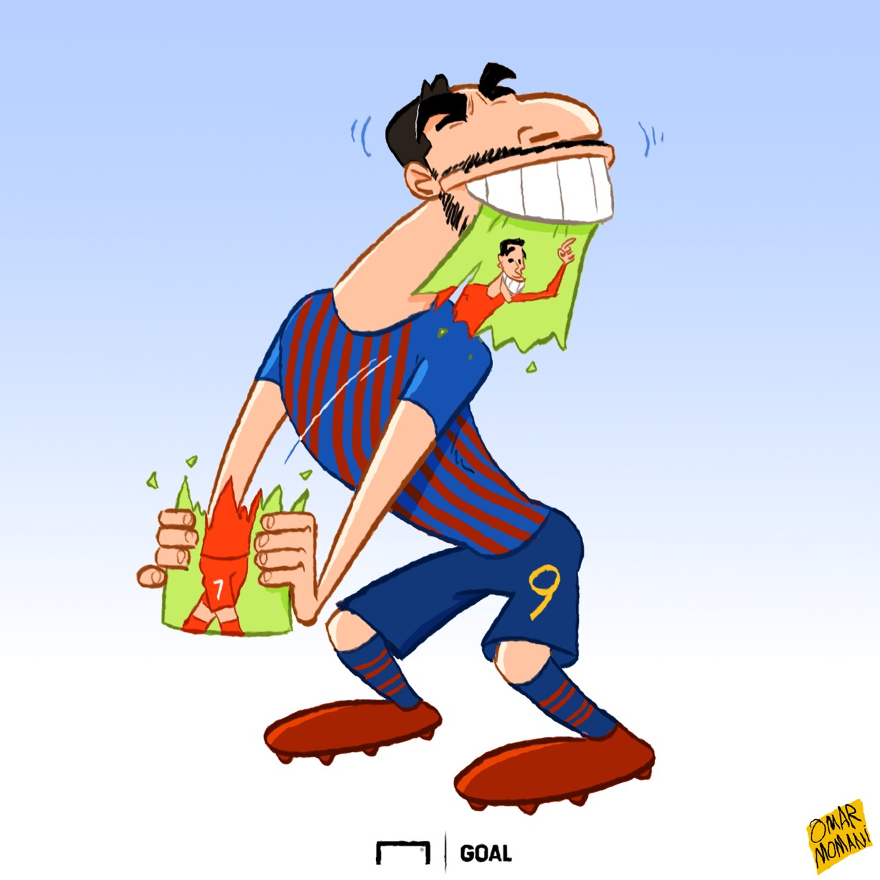 Goal's Cartoon Corner the best football sketches from Omar Momani