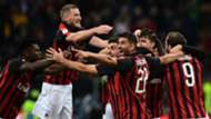 Milan celebrating Milan Genoa Serie A 10312018