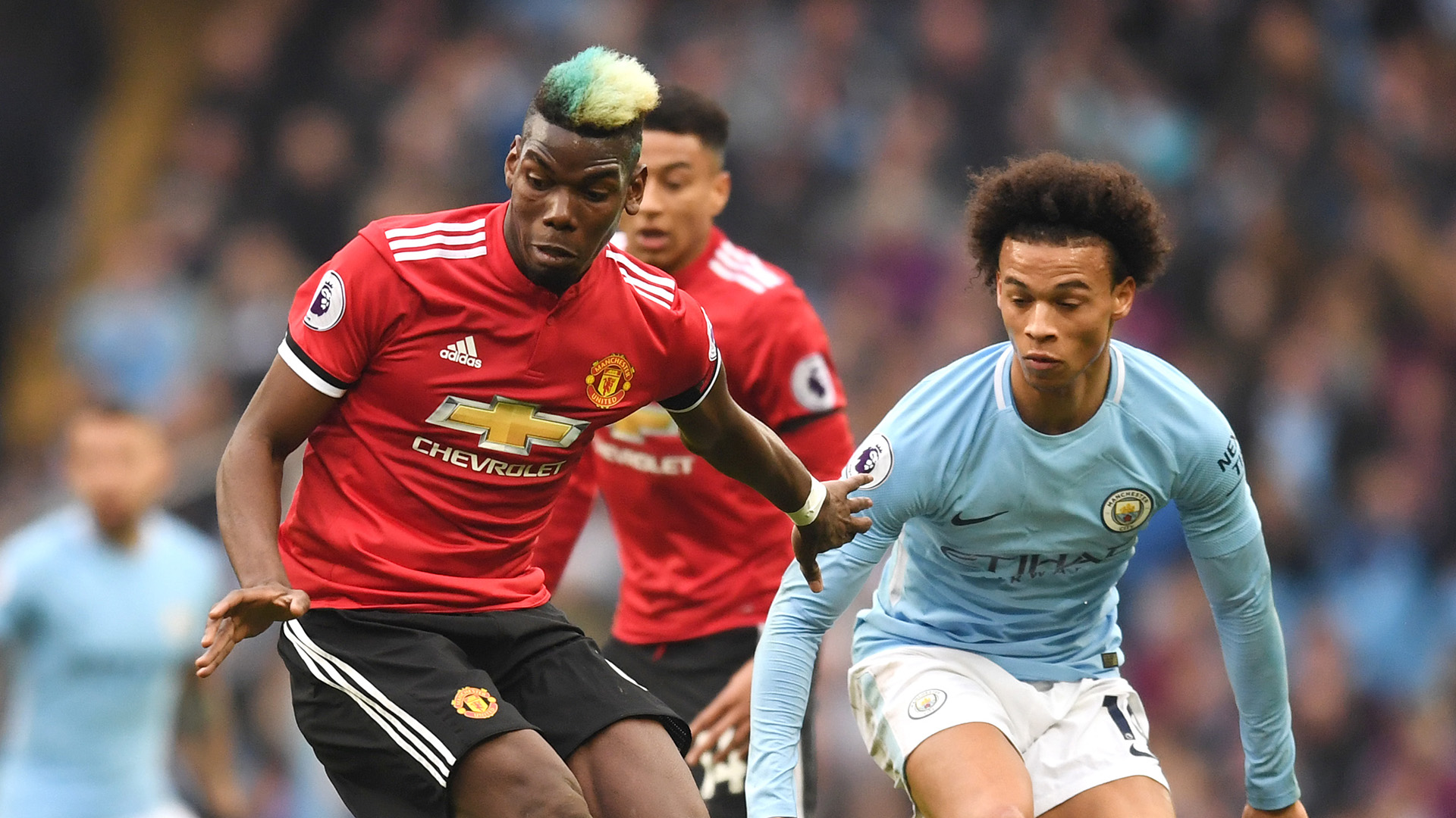 Paul Pogba Leroy Sane Man City Man Utd Premier League