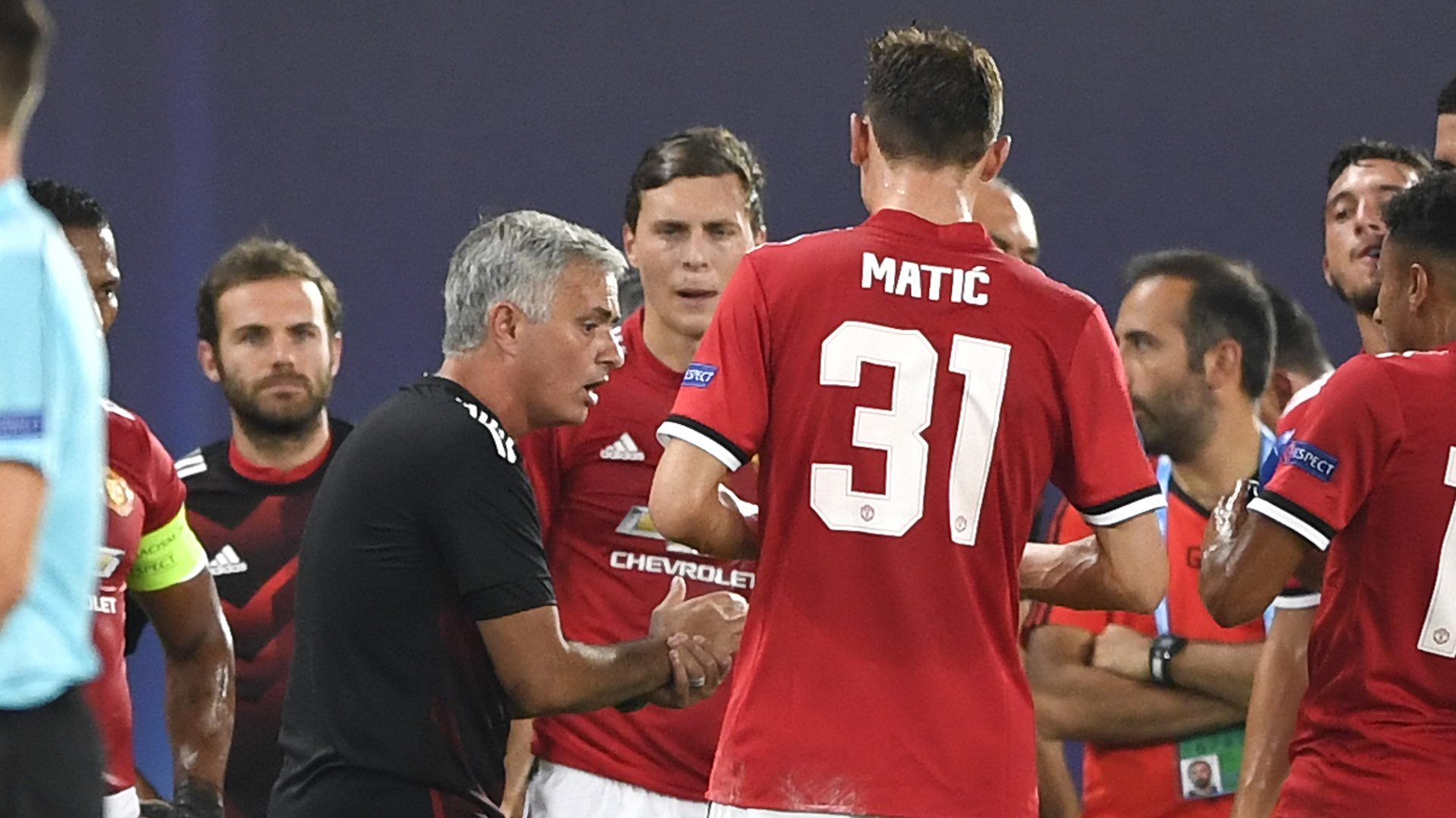 Mourinho Matic Madrid Manchester 080817