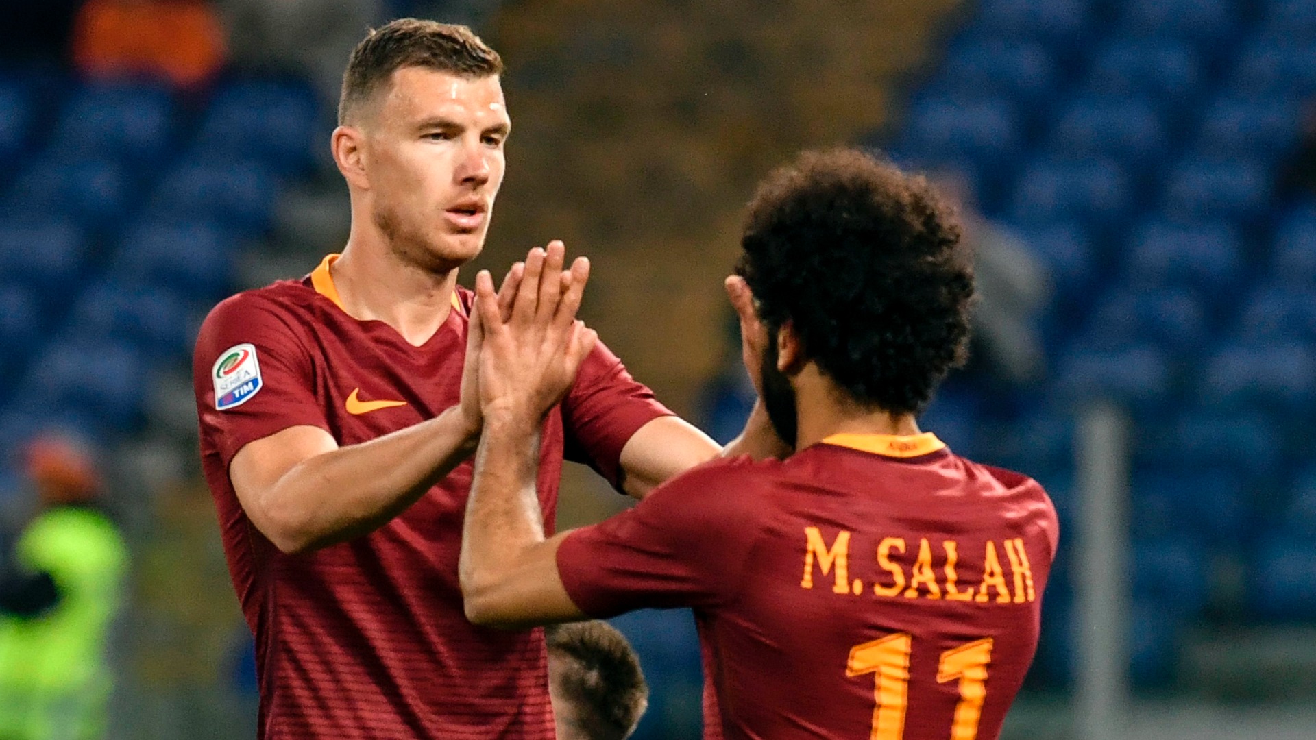 Edin Dzeko Mohamed Salah Roma Empoli Serie A