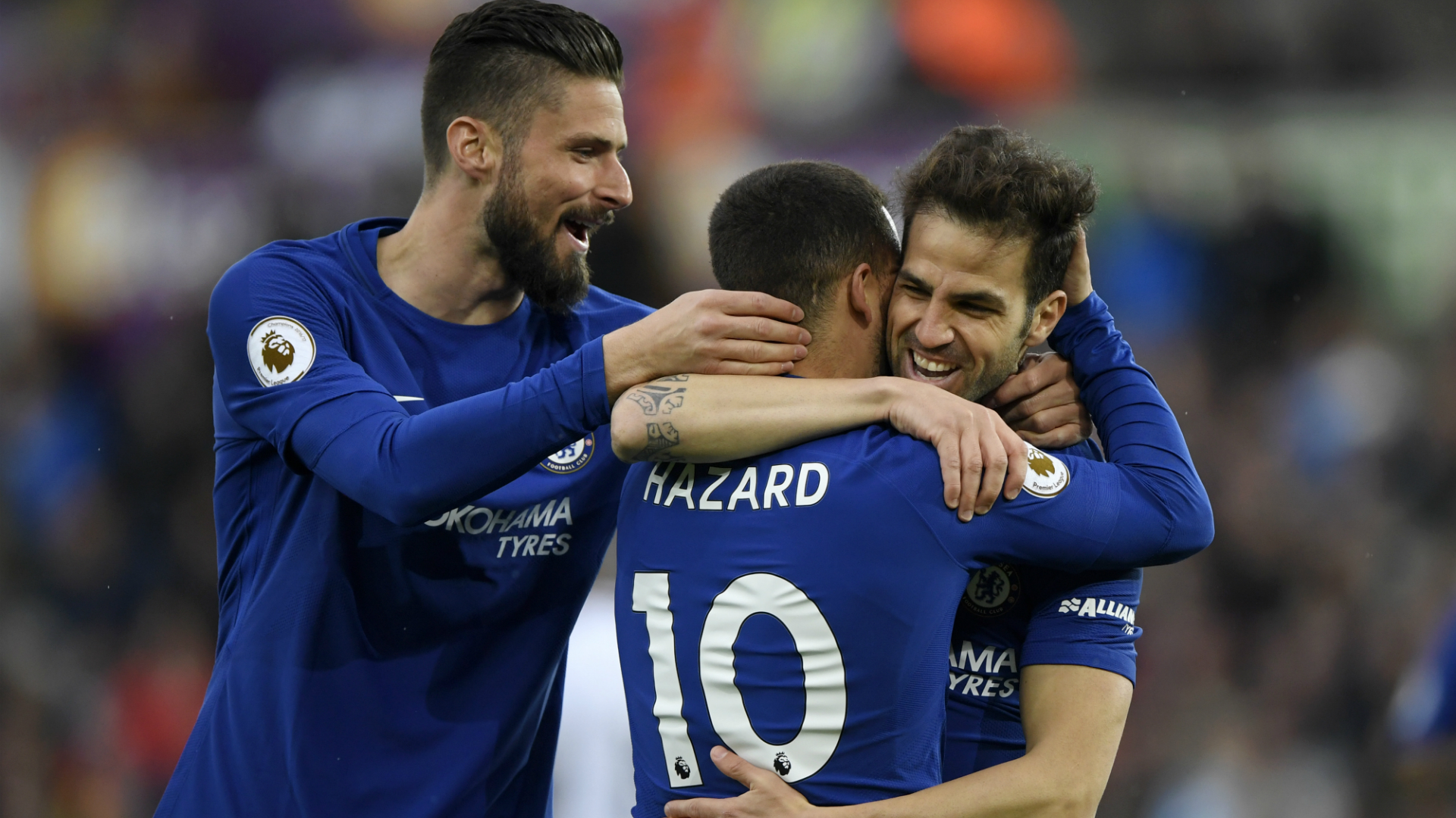 Olivier Giroud, Hazard Eden, Cesc Fabregas, Chelsea 04282018