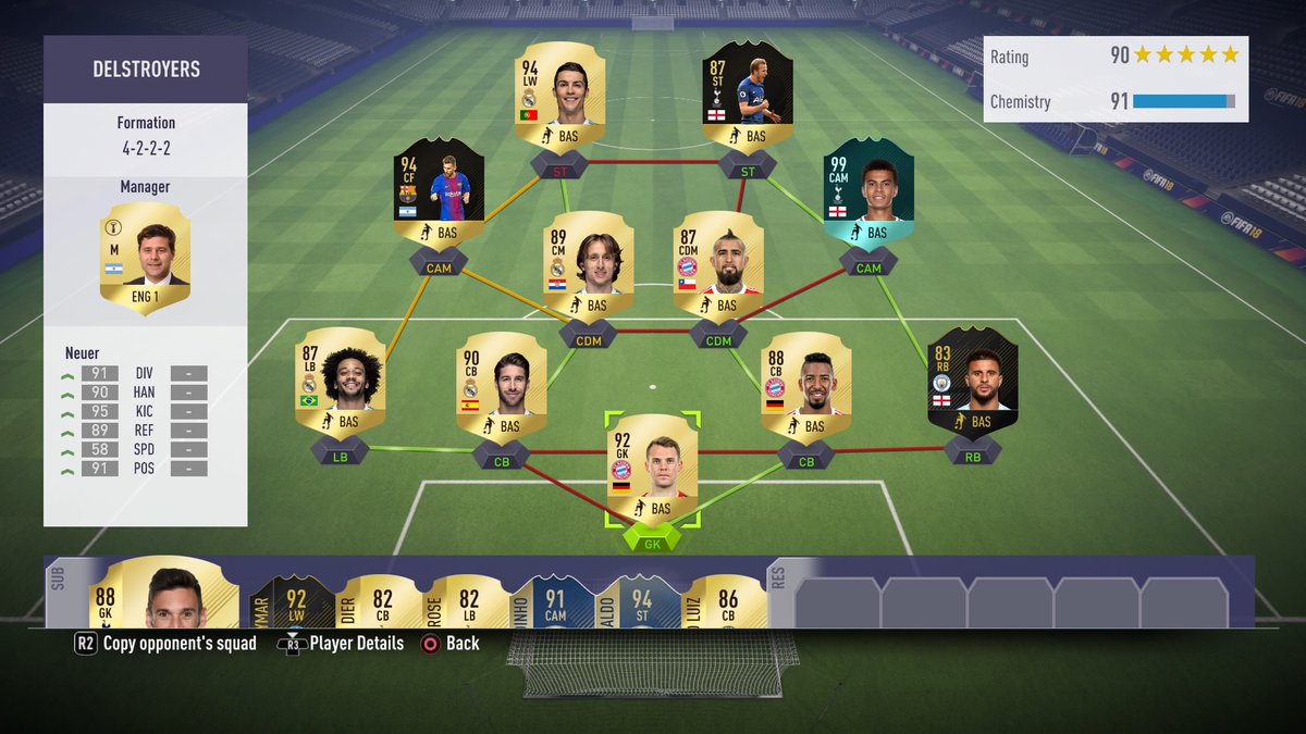 FIFA18 Ultimate Team Dele Alli Squad