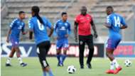 Kaitano Tembo and SuperSport United players