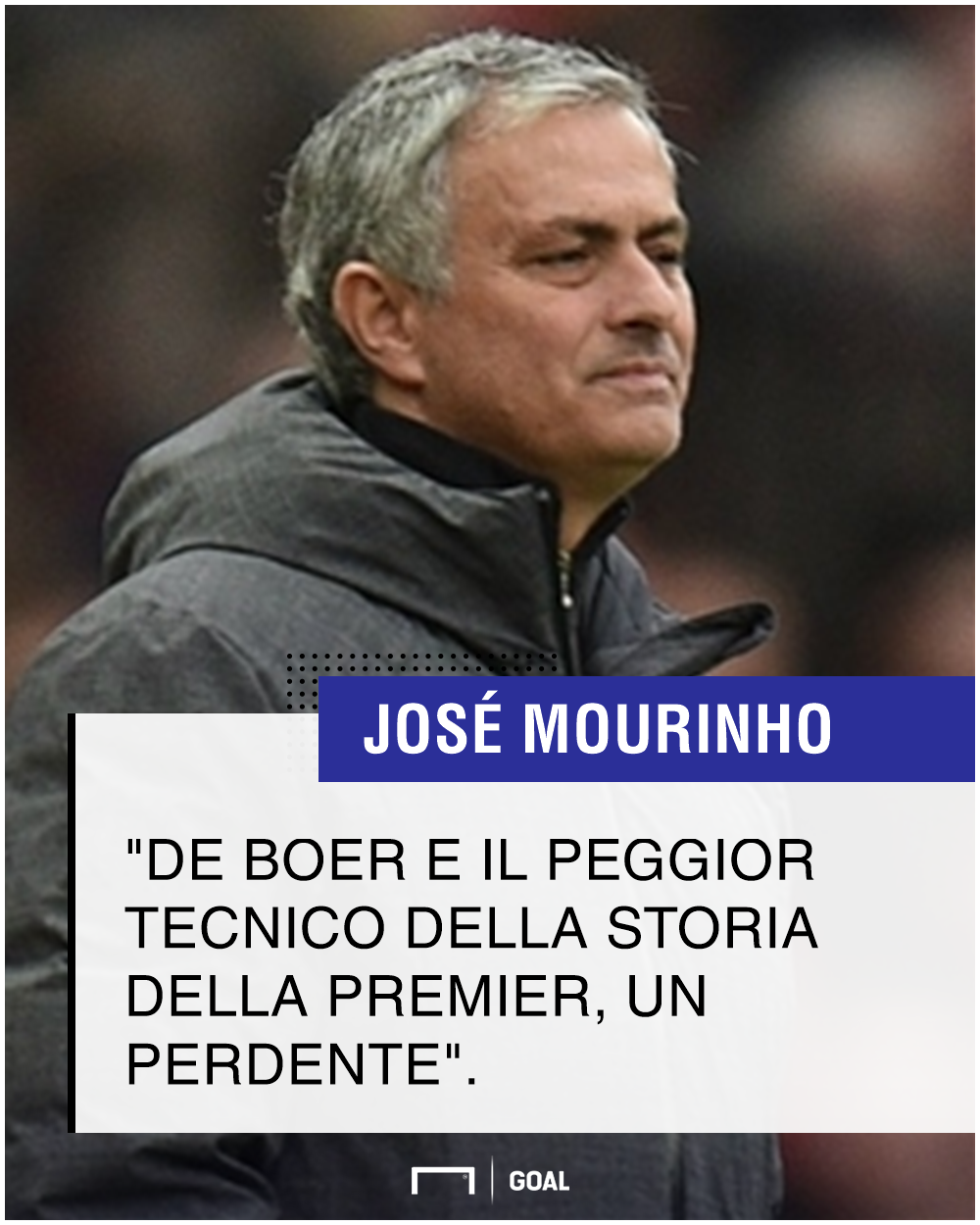 Mourinho, che attacco a De Boer: ''Peggior tecnico nella storia della Premier'' Mourinho, che attacco a De Boer: ''Peggior tecnico nella storia della Premier''