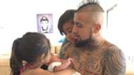 Arturo Vidal y sus tres hijos 08072017