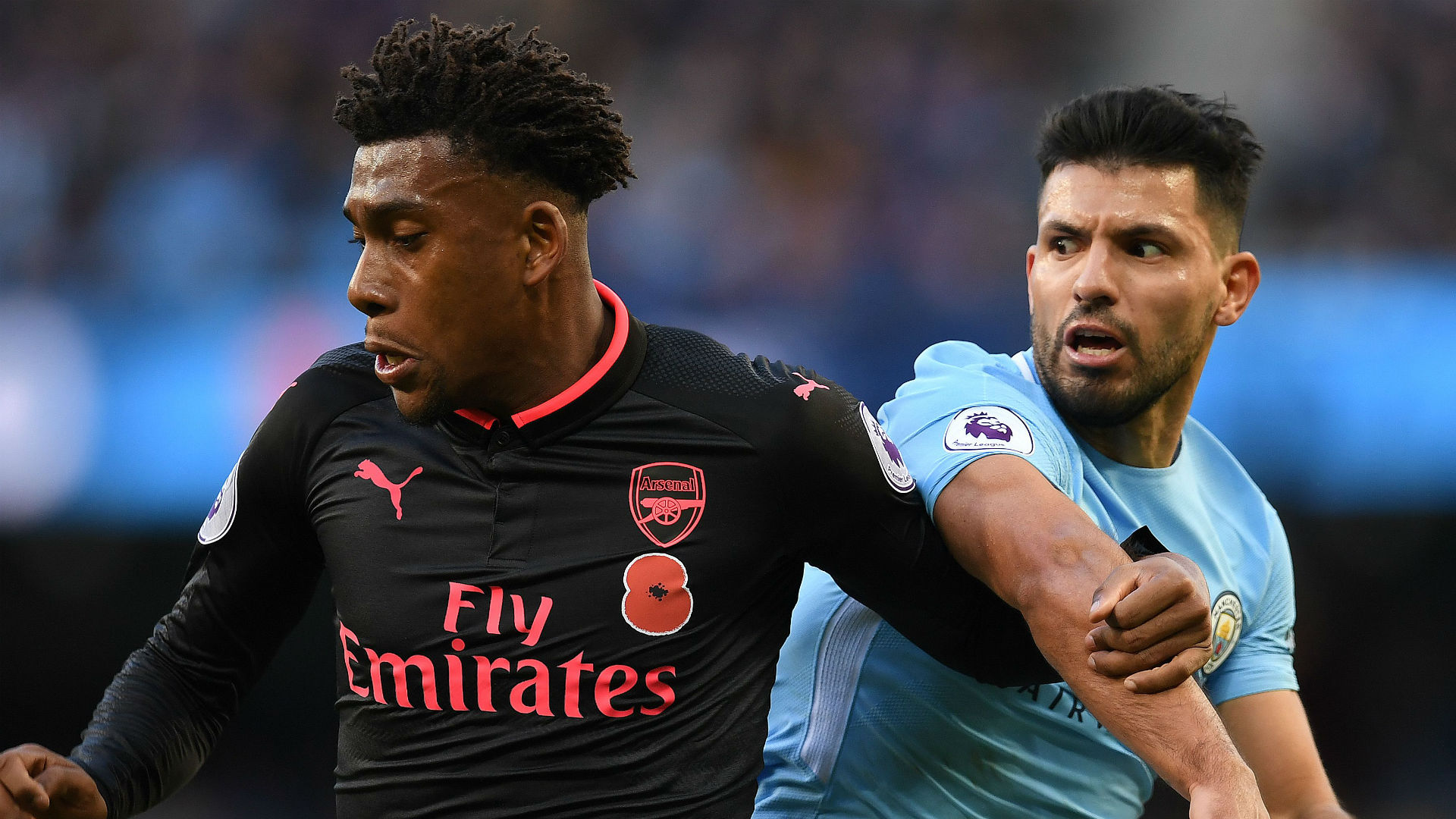 Alex Iwobi Arsenal Sergio Aguero Manchester City