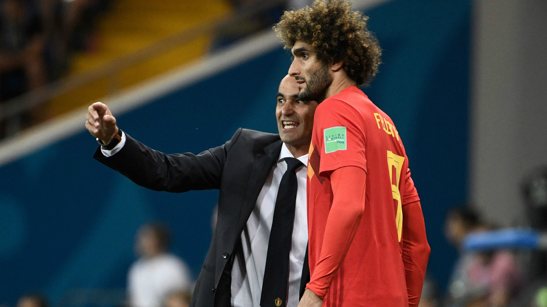   Marouane Fellaini Roberto Martinez Belgium 02072018 