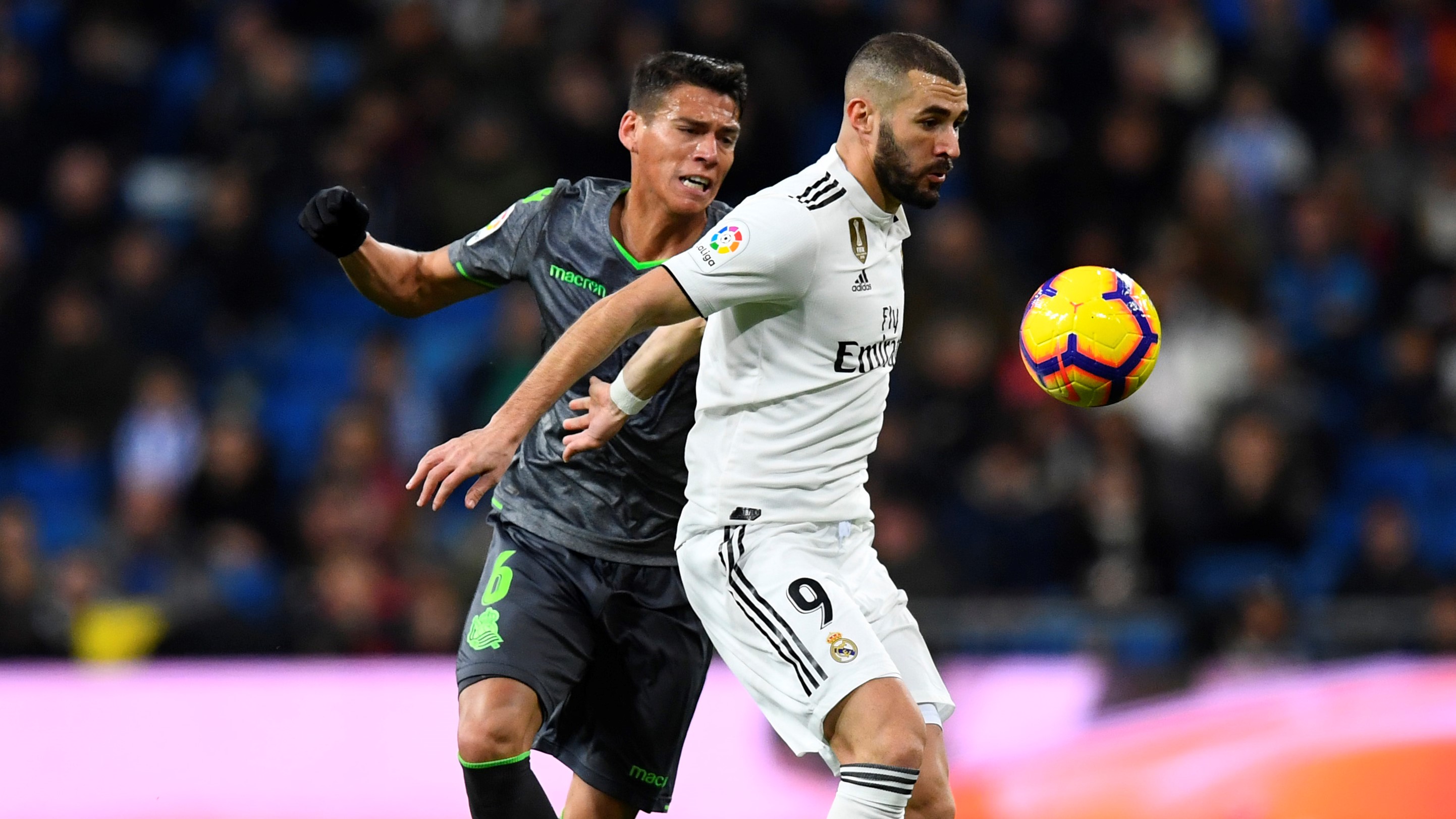 Karim Benzema Hector Moreno Real Madrid Real Sociedad LaLiga 06012019