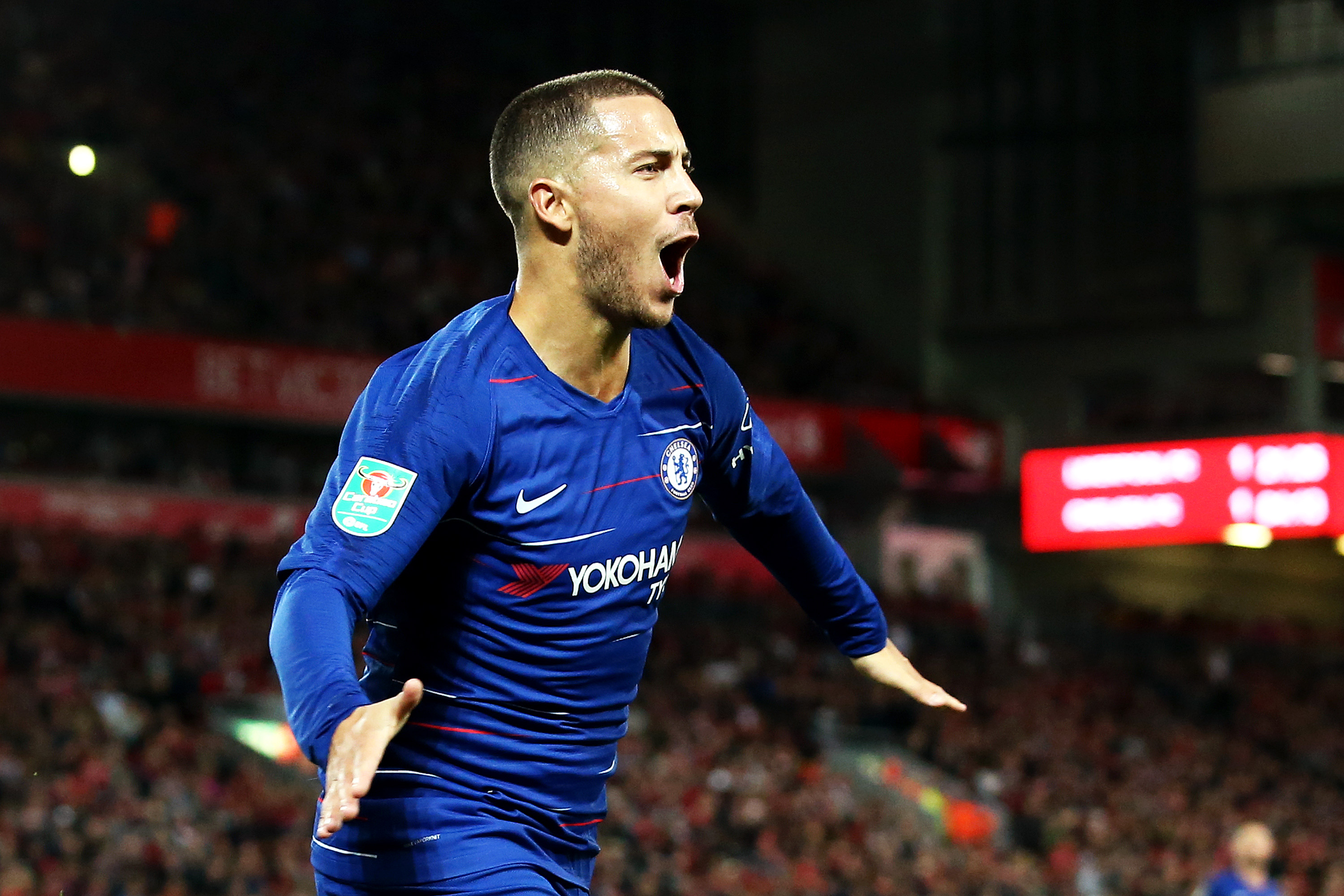 Eden Hazard Liverpool Chelsea League Cup 260ß92018