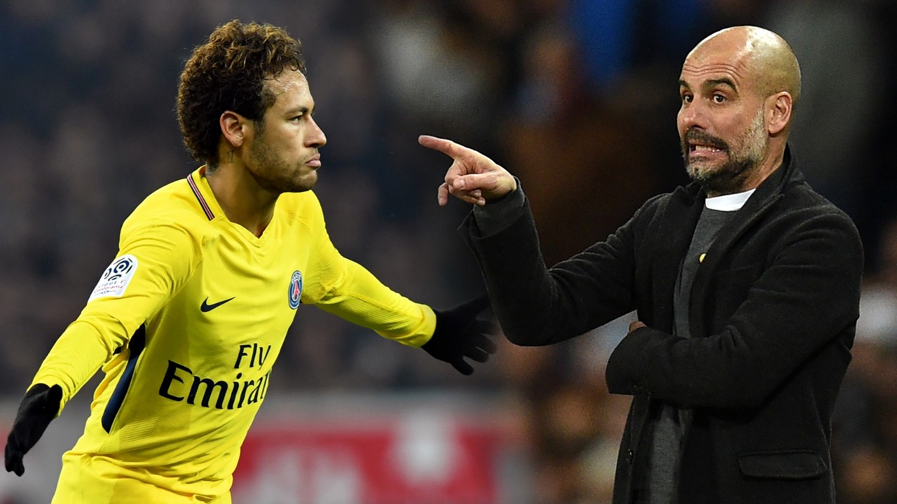 Image result for Pep Guardiola with neymar