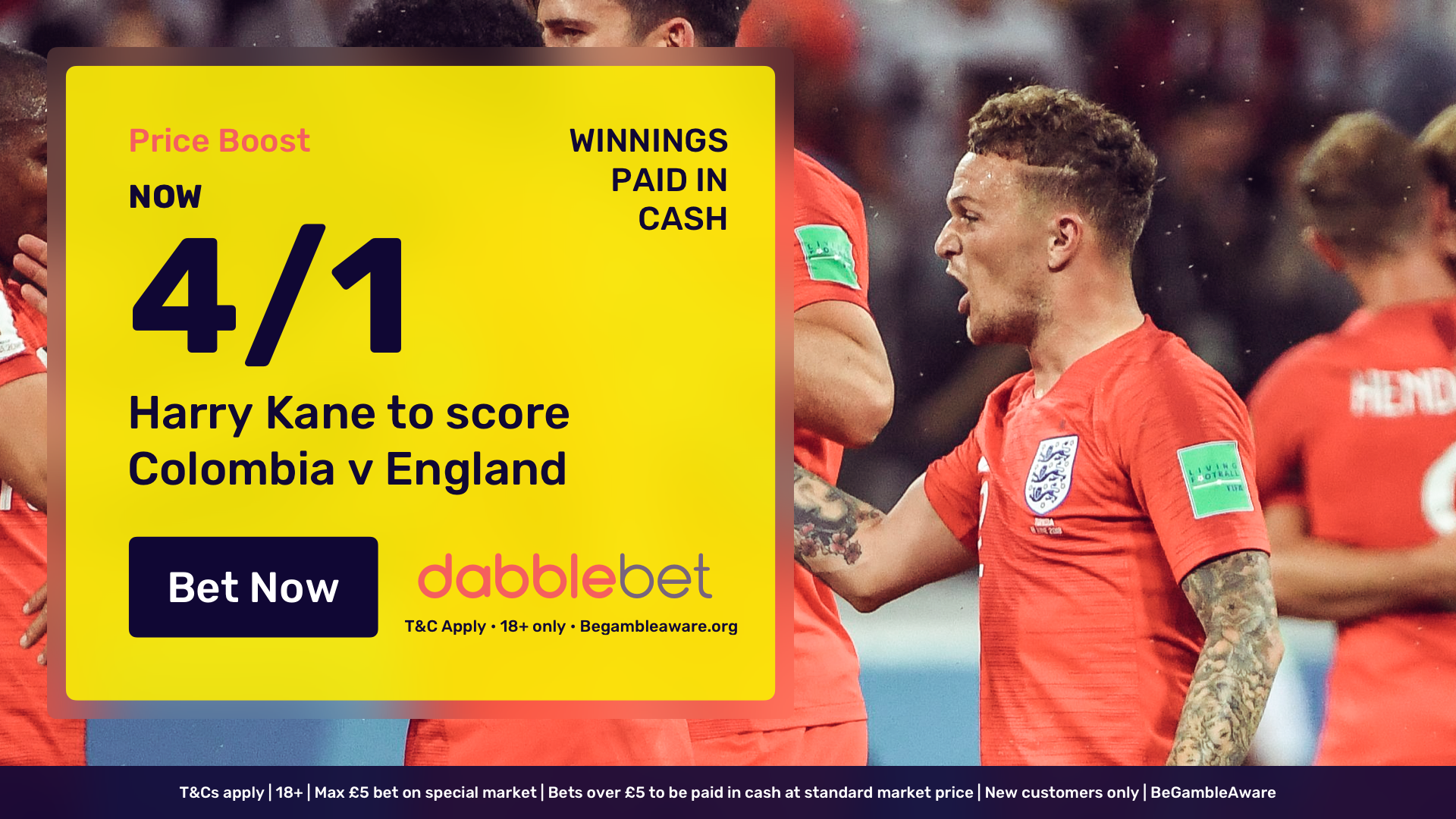 dabblebet new customer offer Harry Kane 4/1