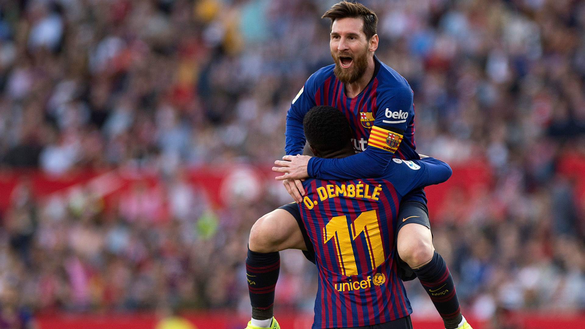 MESSI DEMBELE SEVILLA BARCELONA LALIGA