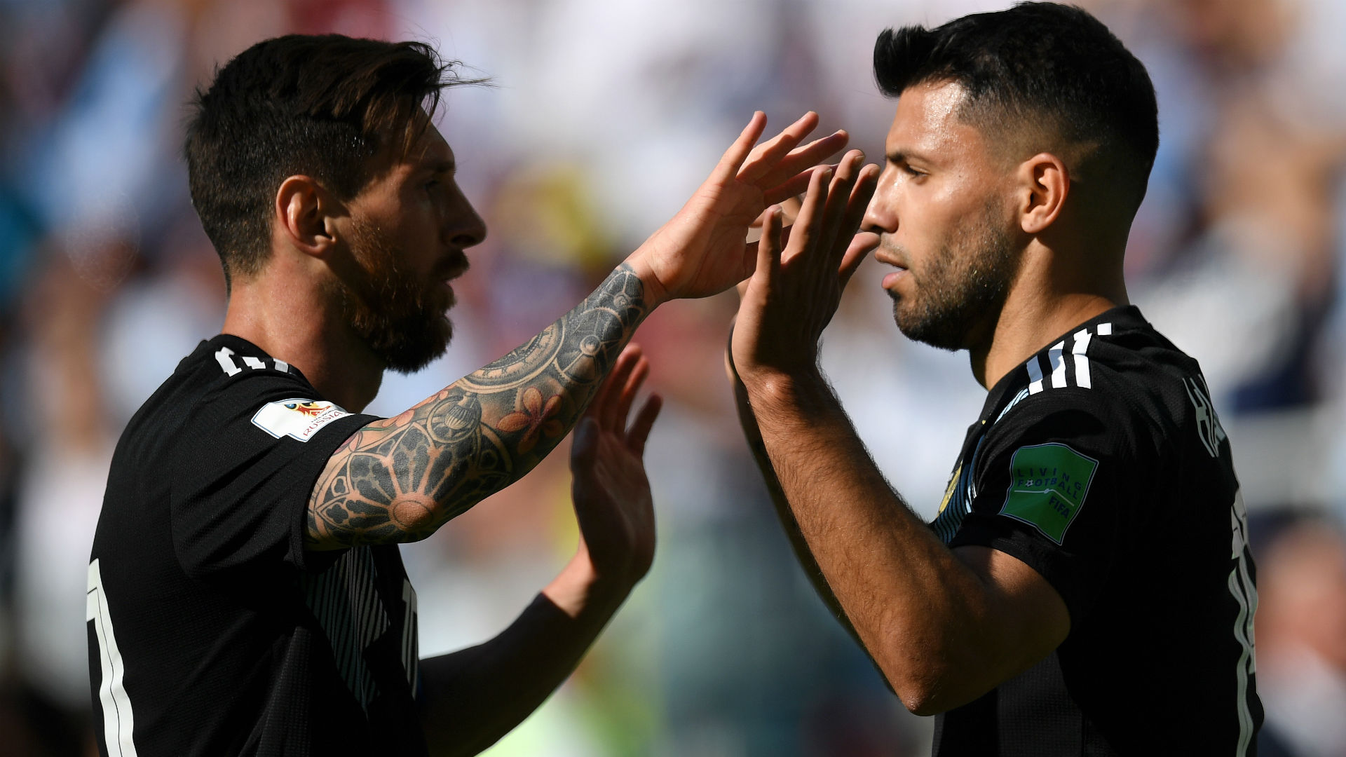 Lionel Messi Sergio Kun Aguero Argentina Islandia Iceland World Cup 16062018