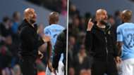 Pep Guardiola crazy eyes split