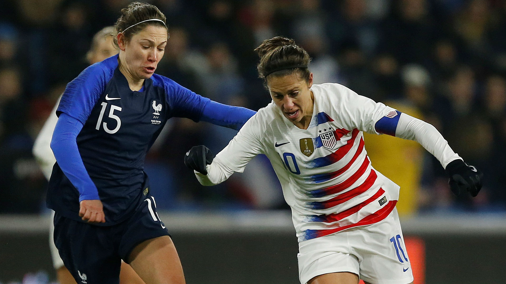 Carli Lloyd USWNT Elise Bussaglia France