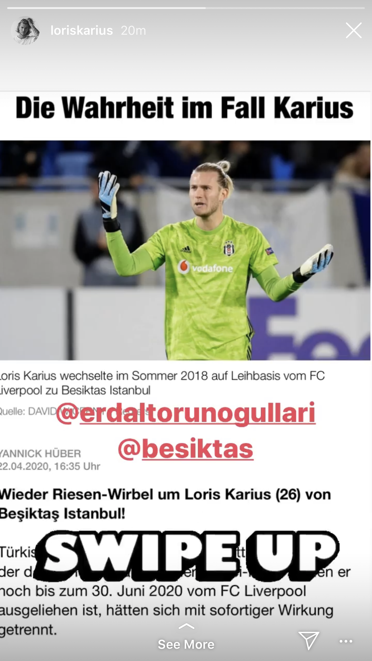 ONLY EMBED karius instagram post