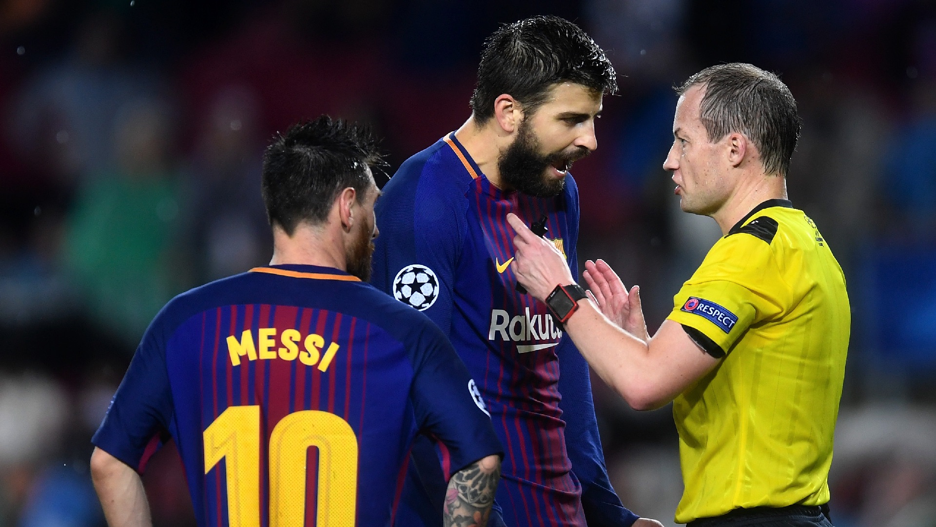 Gerard Pique Barcelona Olympiakos UCL 18102017