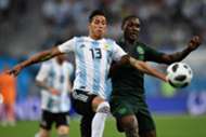 Maximiliano Meza & Odion Ighalo - Nigeria v Argentina