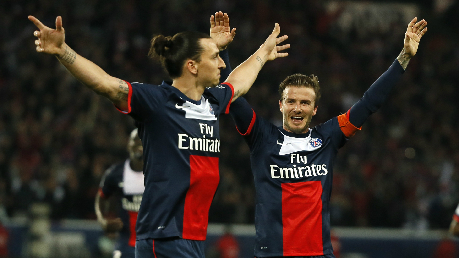 Zlatan Ibrahimovic David Beckham PSG