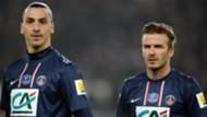 Zlatan Ibrahimovic David Beckham PSG