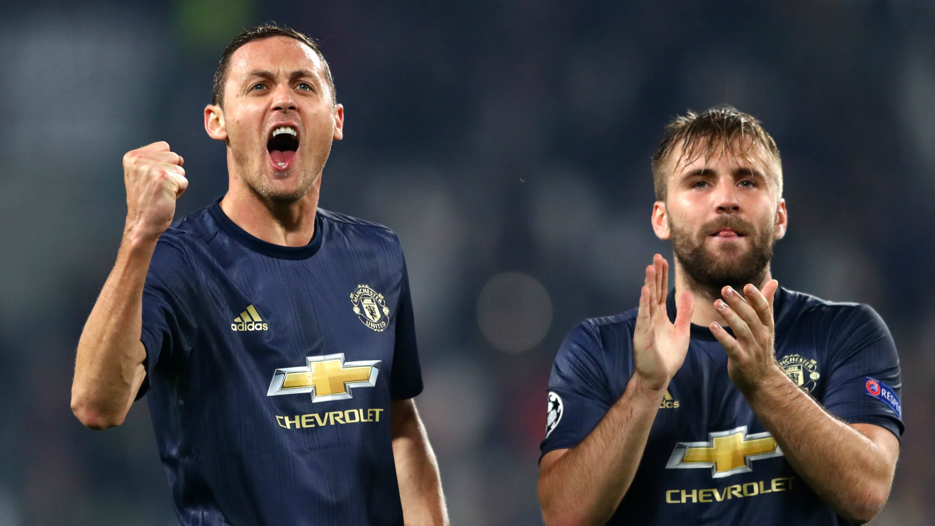 Nemanja Matic Luke Shaw Juventus Manchester United Champions League 2018-19