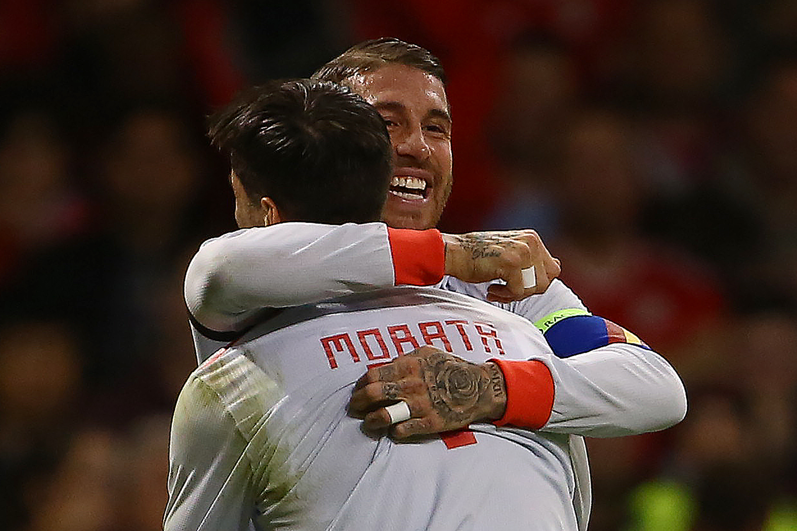 MORATA SERGIO RAMOS GALES ESPAÑA AMISTOSO INTERNACIONAL